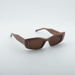 Valentino V-QUATTRO VLS-109H Sunglasses Caramel Rectangle Frame, Brown Lenses
